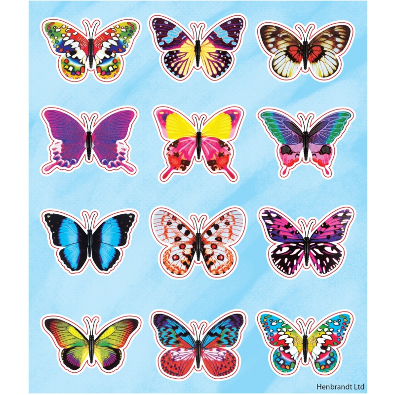 Dijk Preventie Gunst Fun stickers vlinders