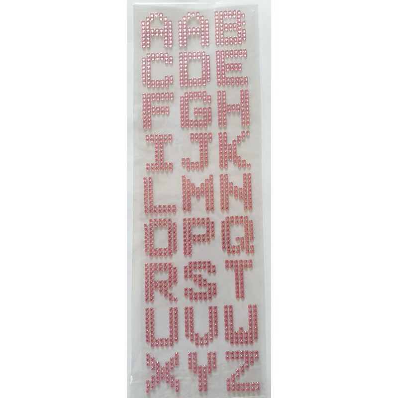 Strass Letters Kleuren Rose