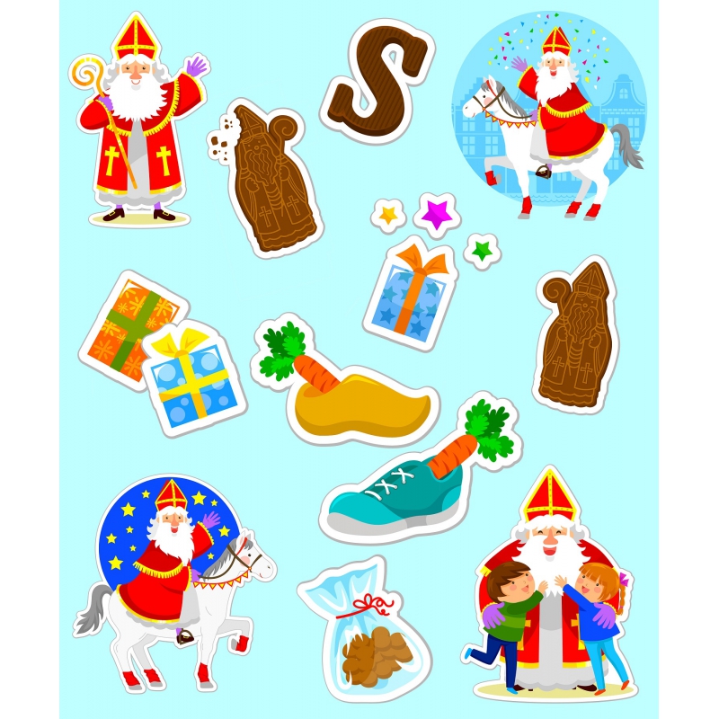 rijm Wizard dek Fun stickers Sinterklaas